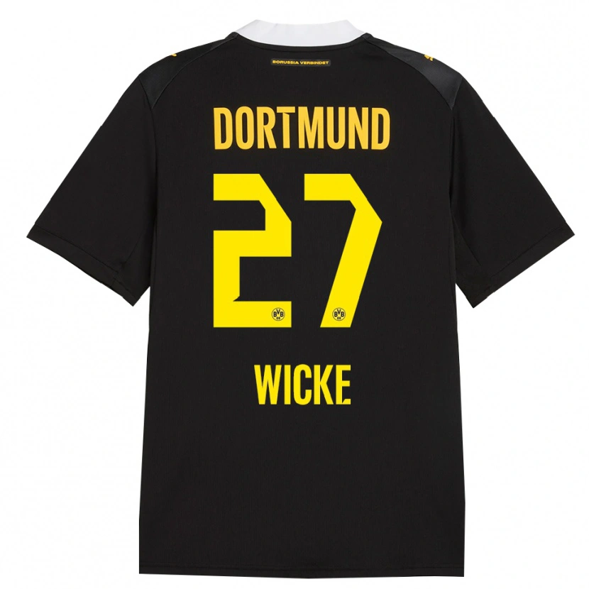 Danxen Mujer Camiseta Nova Wicke #27 Negro Rojo Amarillo 2ª Equipación 2026/27 La Camisa