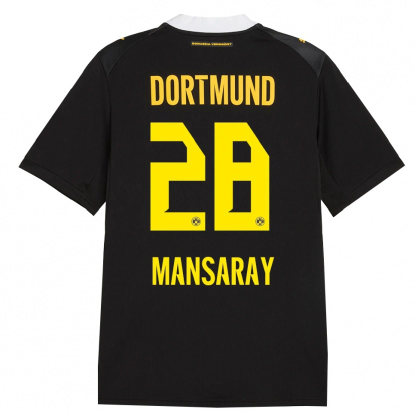 Danxen Mujer Camiseta Ismael Mansaray #28 Negro Rojo Amarillo 2ª Equipación 2026/27 La Camisa