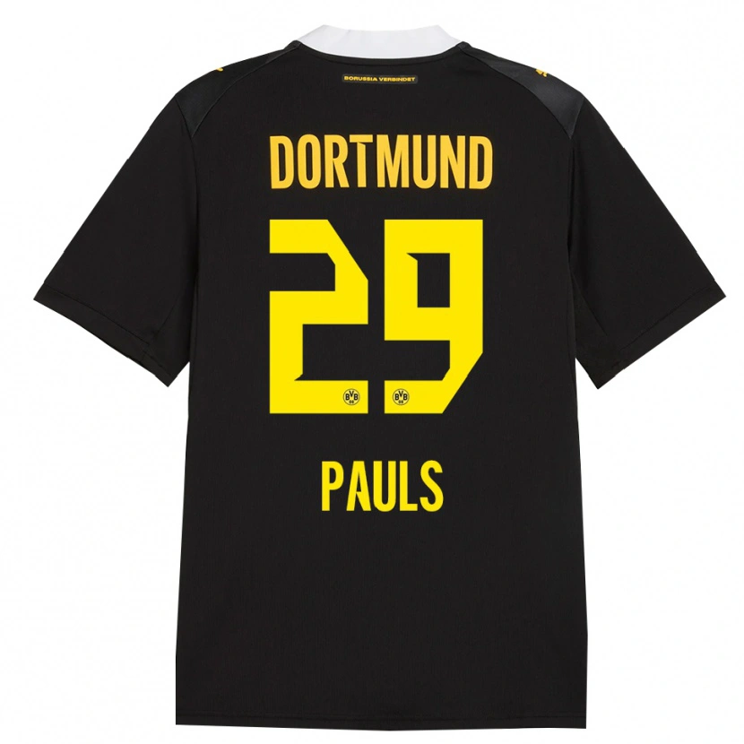 Danxen Mujer Camiseta Emilia Pauls #29 Negro Rojo Amarillo 2ª Equipación 2026/27 La Camisa