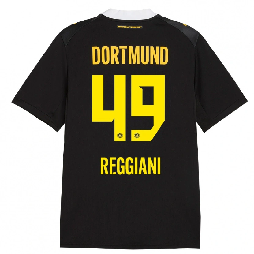 Danxen Mujer Camiseta Luca Reggiani #49 Negro Rojo Amarillo 2ª Equipación 2026/27 La Camisa
