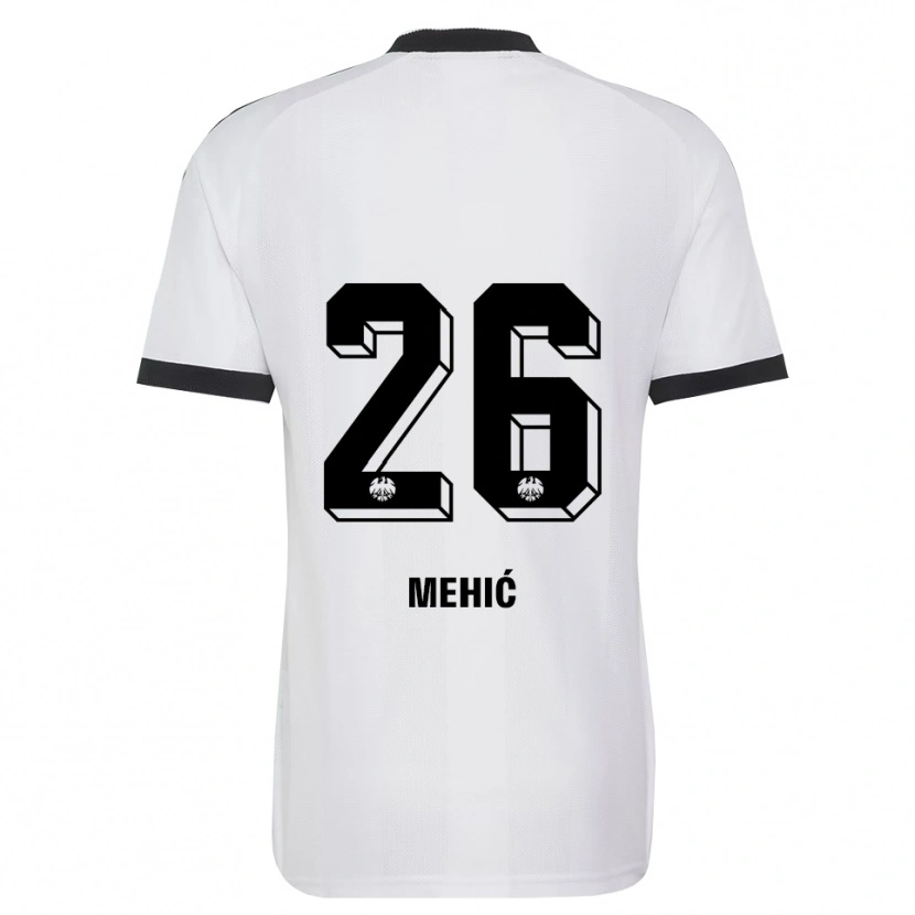 Danxen Mujer Camiseta Liam Mehić #26 Blanco Negro 2ª Equipación 2026/27 La Camisa