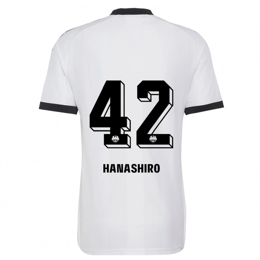 Danxen Mujer Camiseta Rinto Hanashiro #42 Blanco Negro 2ª Equipación 2026/27 La Camisa