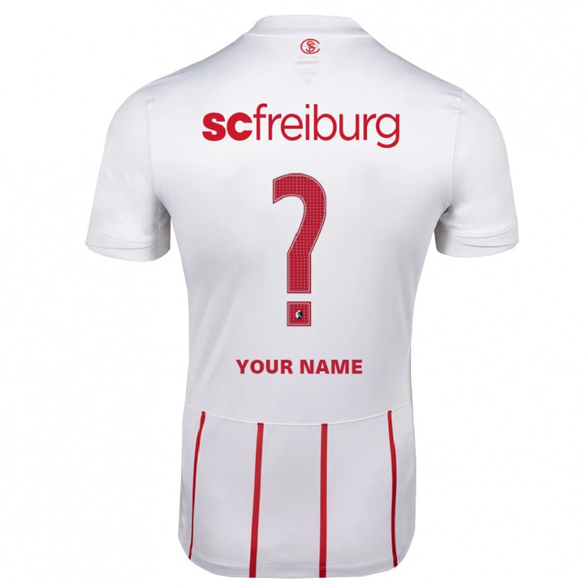 Danxen Mujer Camiseta Su Nombre #0 Blanco Rojo Amarillo 2ª Equipación 2026/27 La Camisa
