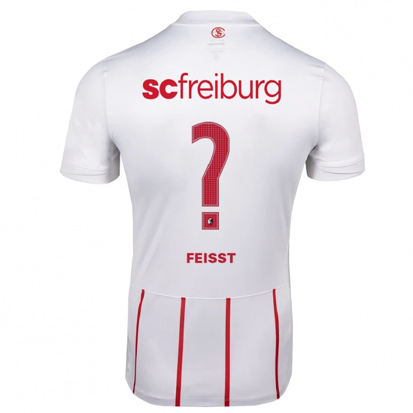 Danxen Mujer Camiseta Gian-Luca Feißt #0 Blanco Rojo Amarillo 2ª Equipación 2026/27 La Camisa