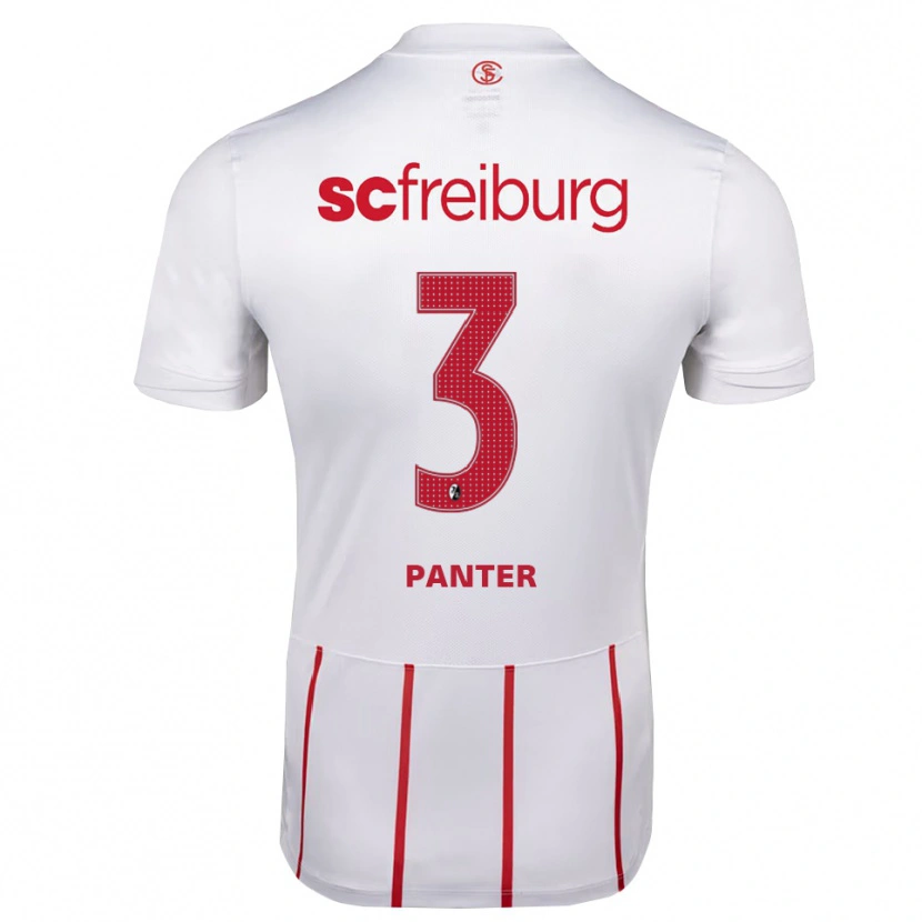Danxen Mujer Camiseta Max Panter #3 Blanco Rojo Amarillo 2ª Equipación 2026/27 La Camisa