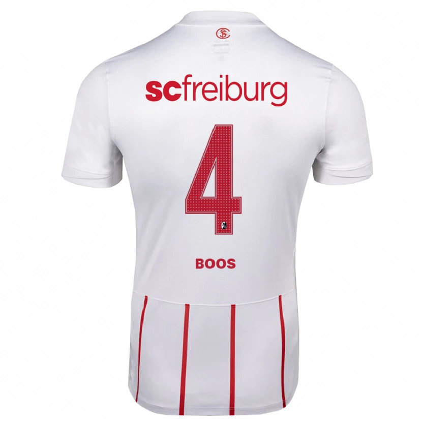 Danxen Mujer Camiseta Yanik Boos #4 Blanco Rojo Amarillo 2ª Equipación 2026/27 La Camisa