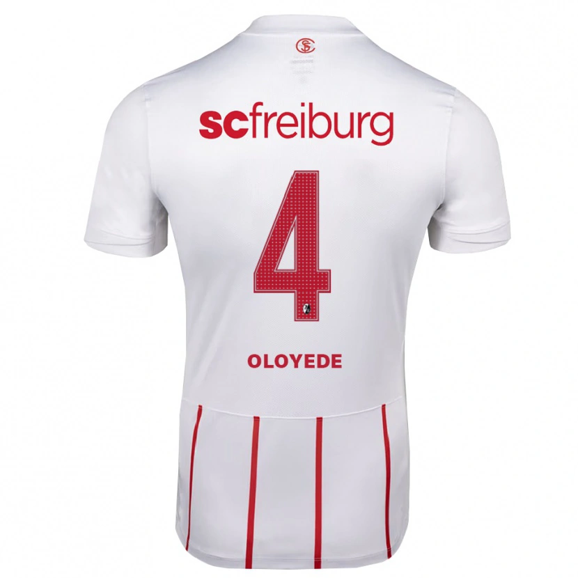 Danxen Mujer Camiseta Sebastian Oloyede #4 Blanco Rojo Amarillo 2ª Equipación 2026/27 La Camisa
