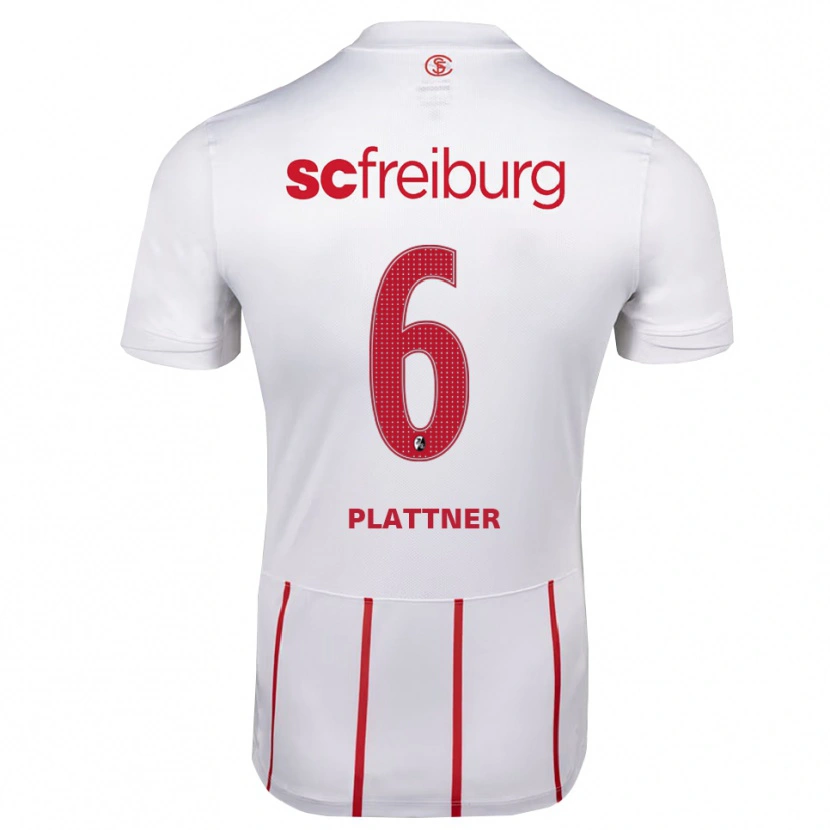 Danxen Mujer Camiseta Tim Plattner #6 Blanco Rojo Amarillo 2ª Equipación 2026/27 La Camisa