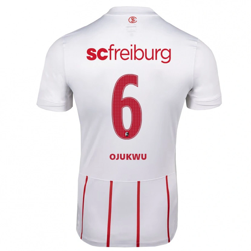 Danxen Mujer Camiseta Nicole Ojukwu #6 Blanco Rojo Amarillo 2ª Equipación 2026/27 La Camisa