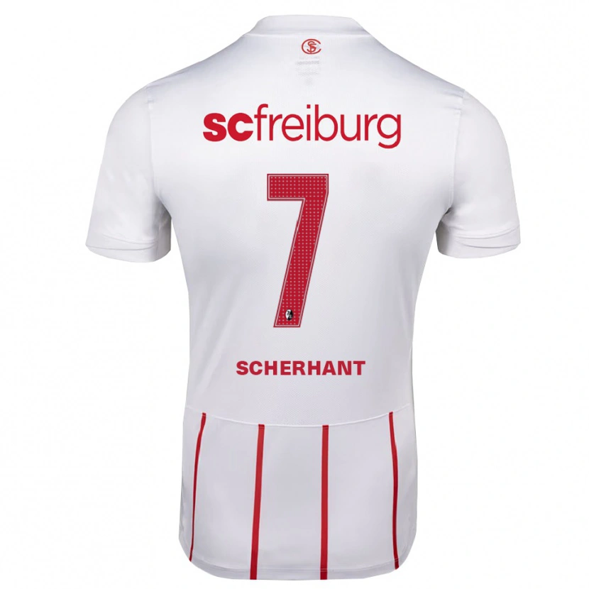 Danxen Mujer Camiseta Derry Scherhant #7 Blanco Rojo Amarillo 2ª Equipación 2026/27 La Camisa
