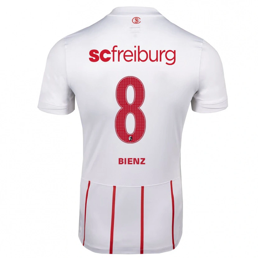 Danxen Mujer Camiseta Alena Bienz #8 Blanco Rojo Amarillo 2ª Equipación 2026/27 La Camisa