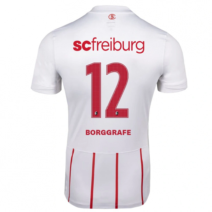 Danxen Mujer Camiseta Rafaela Borggräfe #12 Blanco Rojo Amarillo 2ª Equipación 2026/27 La Camisa