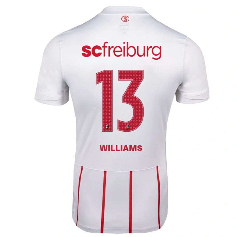 Danxen Mujer Camiseta Daniel Williams #13 Blanco Rojo Amarillo 2ª Equipación 2026/27 La Camisa