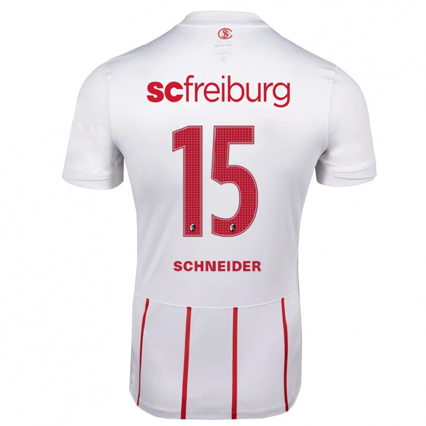 Danxen Mujer Camiseta Maj Schneider #15 Blanco Rojo Amarillo 2ª Equipación 2026/27 La Camisa
