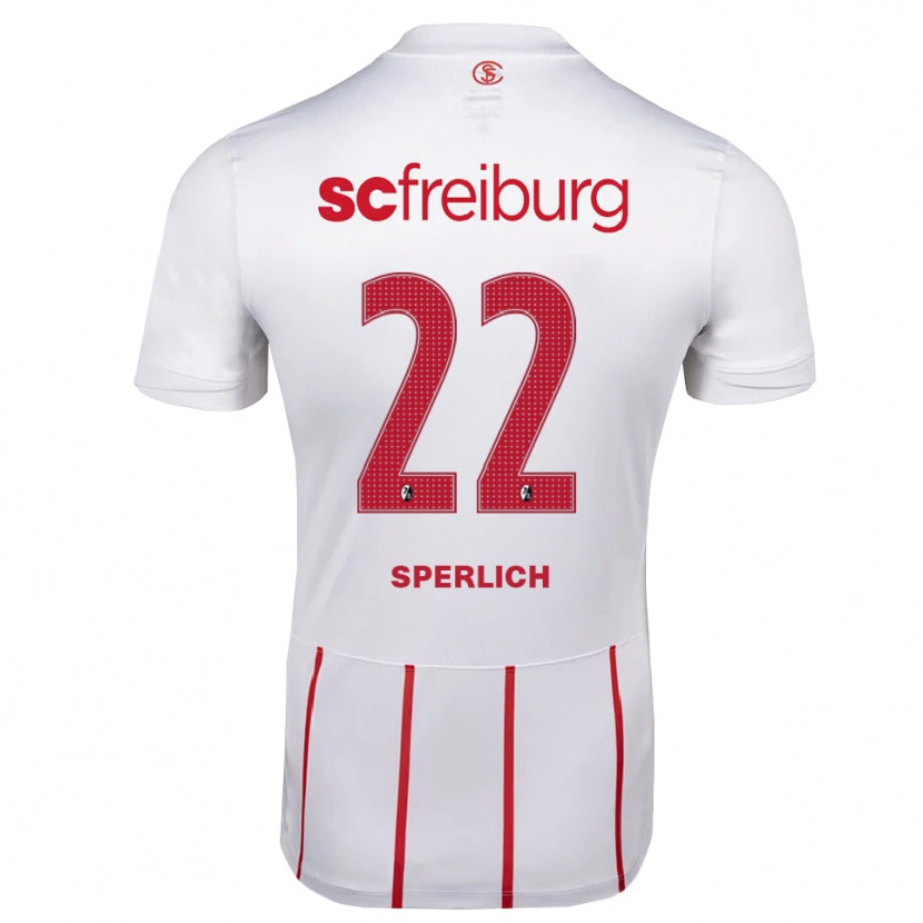 Danxen Mujer Camiseta Nino Sperlich #22 Blanco Rojo Amarillo 2ª Equipación 2026/27 La Camisa