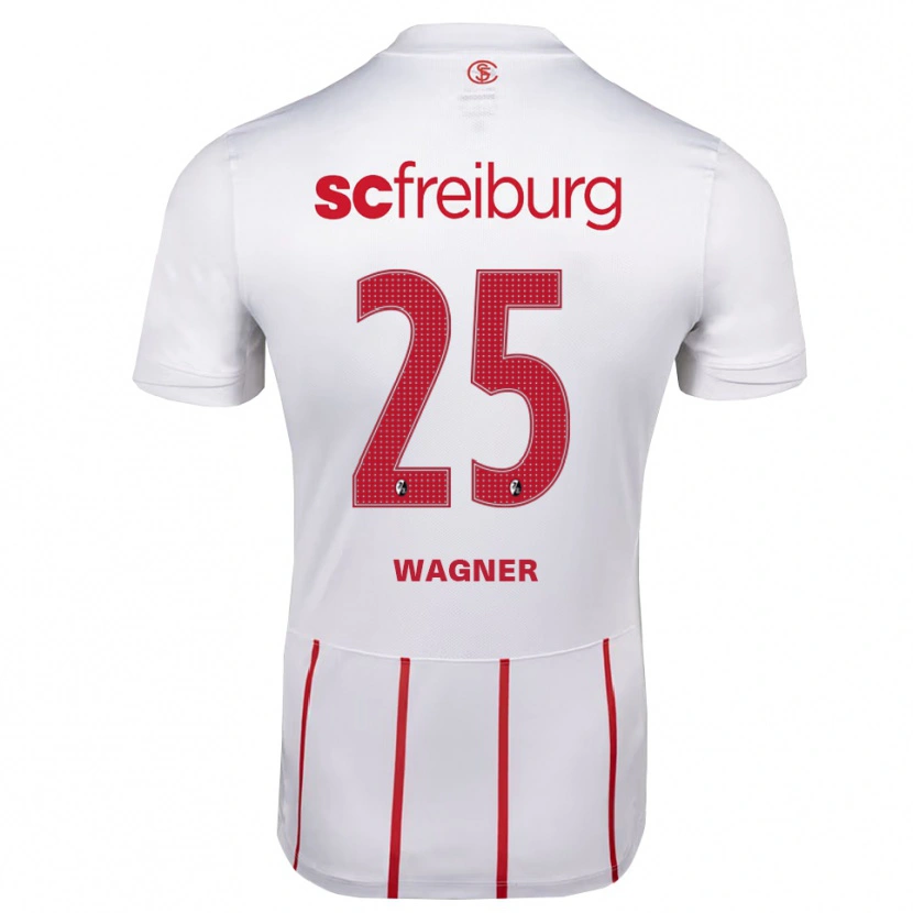 Danxen Mujer Camiseta Noah Wagner #25 Blanco Rojo Amarillo 2ª Equipación 2026/27 La Camisa