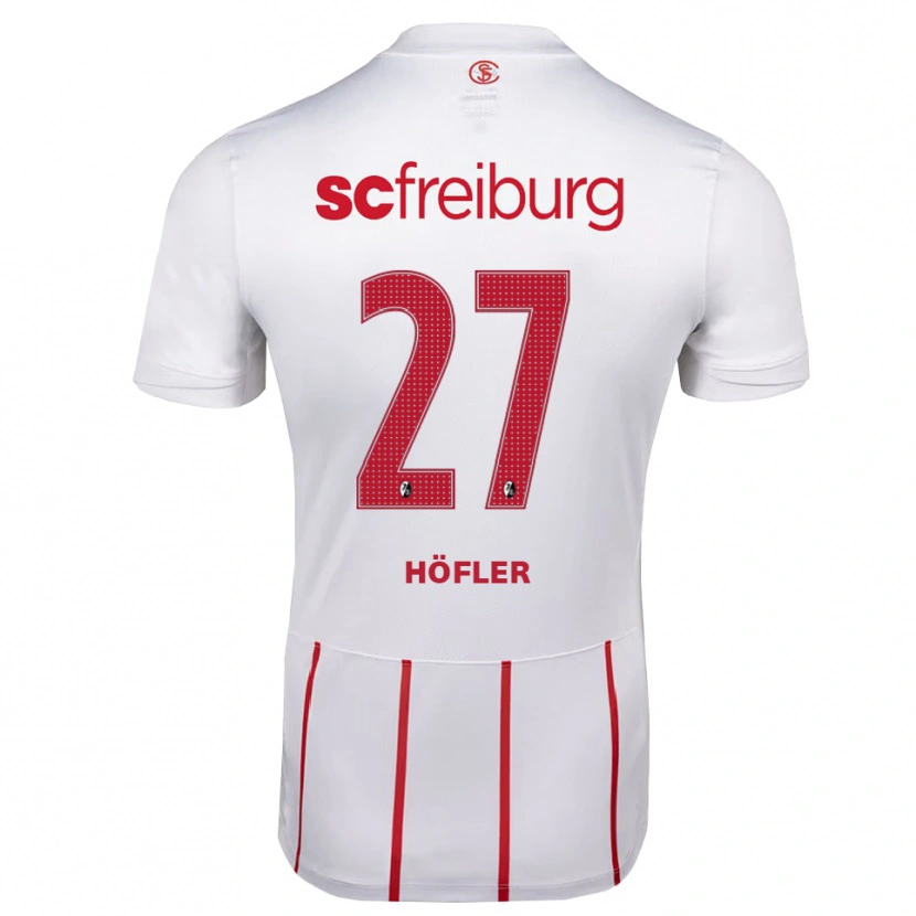 Danxen Mujer Camiseta Nicolas Höfler #27 Blanco Rojo Amarillo 2ª Equipación 2026/27 La Camisa