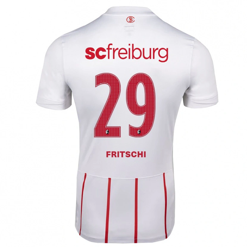 Danxen Mujer Camiseta Paulo Fritschi #29 Blanco Rojo Amarillo 2ª Equipación 2026/27 La Camisa
