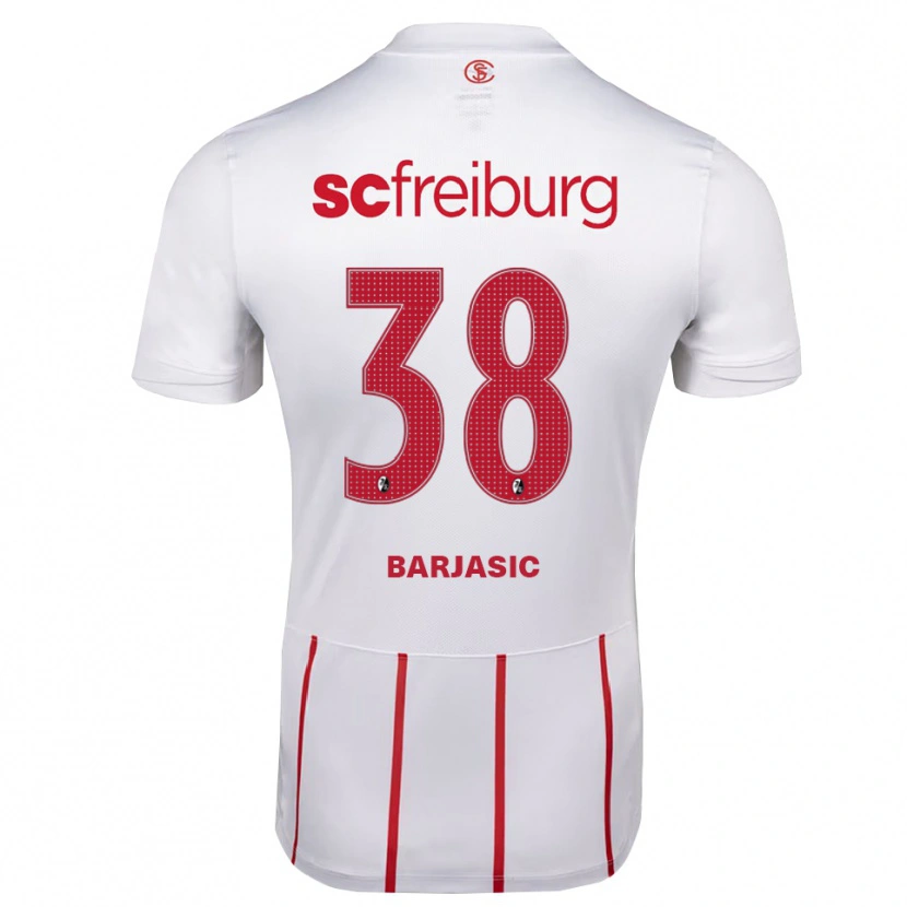 Danxen Mujer Camiseta Josip Barjasic #38 Blanco Rojo Amarillo 2ª Equipación 2026/27 La Camisa