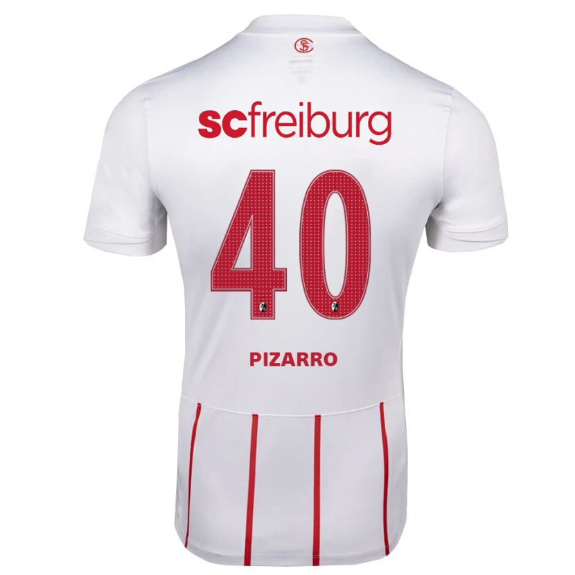 Danxen Mujer Camiseta Théodore Pizarro #40 Blanco Rojo Amarillo 2ª Equipación 2026/27 La Camisa