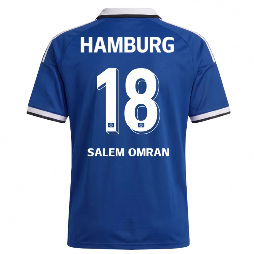 Danxen Mujer Camiseta Amir Salem Omran #18 Blanco Azul 2ª Equipación 2026/27 La Camisa