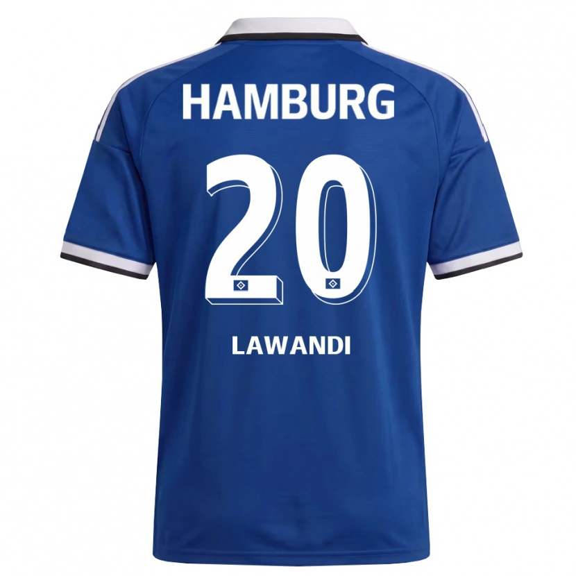 Danxen Mujer Camiseta Alexander Lawandi #20 Blanco Azul 2ª Equipación 2026/27 La Camisa
