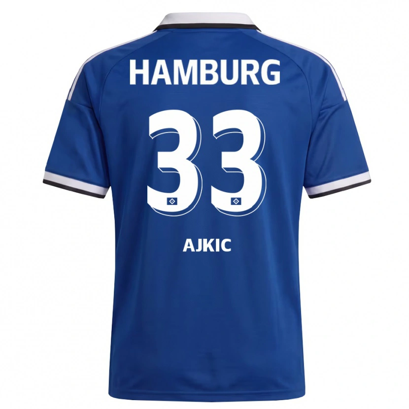 Danxen Mujer Camiseta Selim Ajkic #33 Blanco Azul 2ª Equipación 2026/27 La Camisa