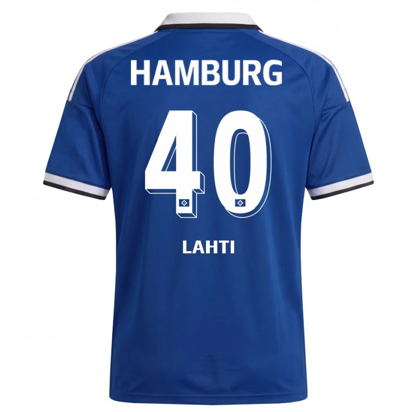 Danxen Mujer Camiseta Elias Lahti #40 Blanco Azul 2ª Equipación 2026/27 La Camisa