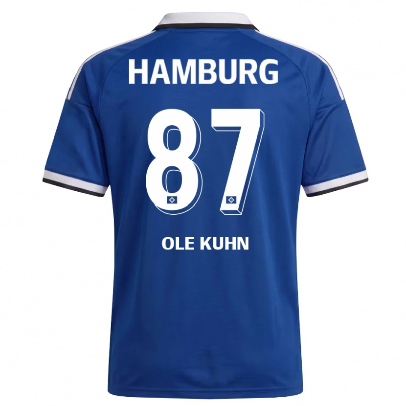 Danxen Mujer Camiseta Niklas Ole Kühn #87 Blanco Azul 2ª Equipación 2026/27 La Camisa