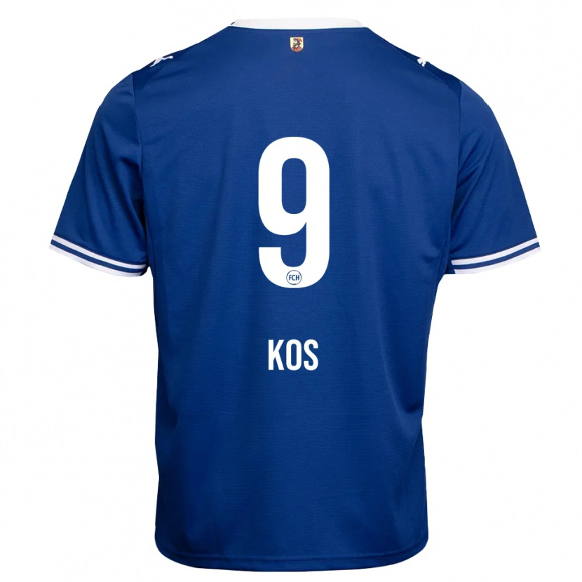 Danxen Mujer Camiseta Maximilian Kos #9 Azul Real Blanco 2ª Equipación 2026/27 La Camisa