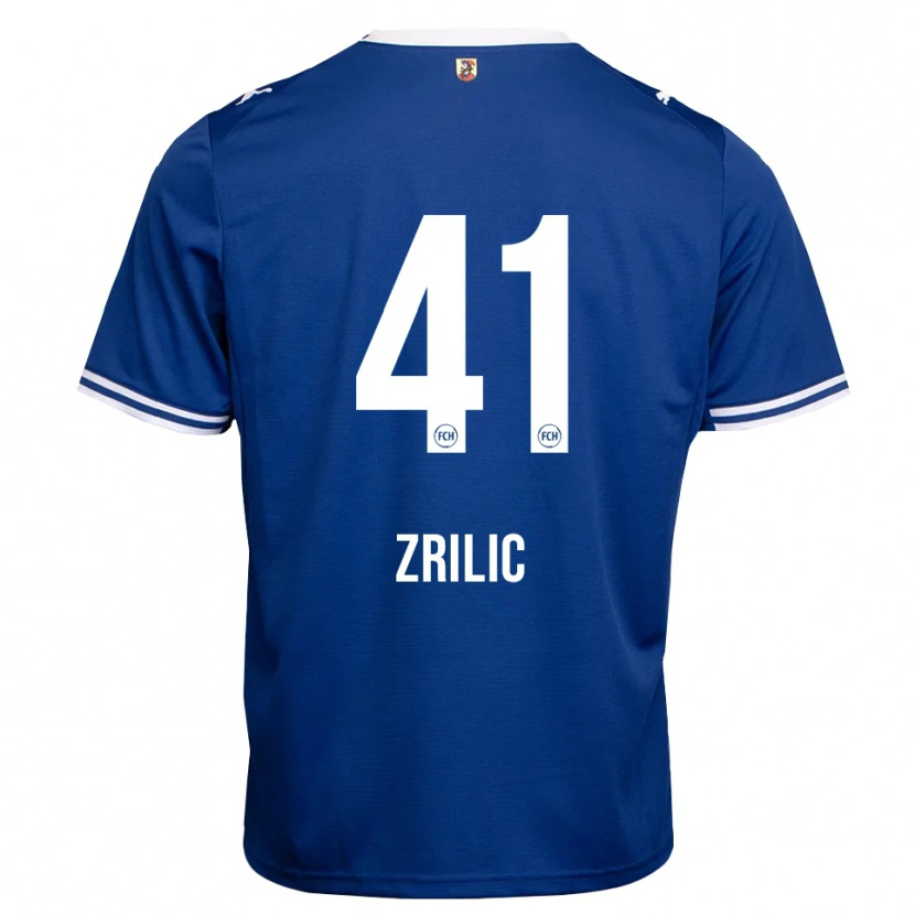 Danxen Mujer Camiseta Marko Zrilić #41 Azul Real Blanco 2ª Equipación 2026/27 La Camisa