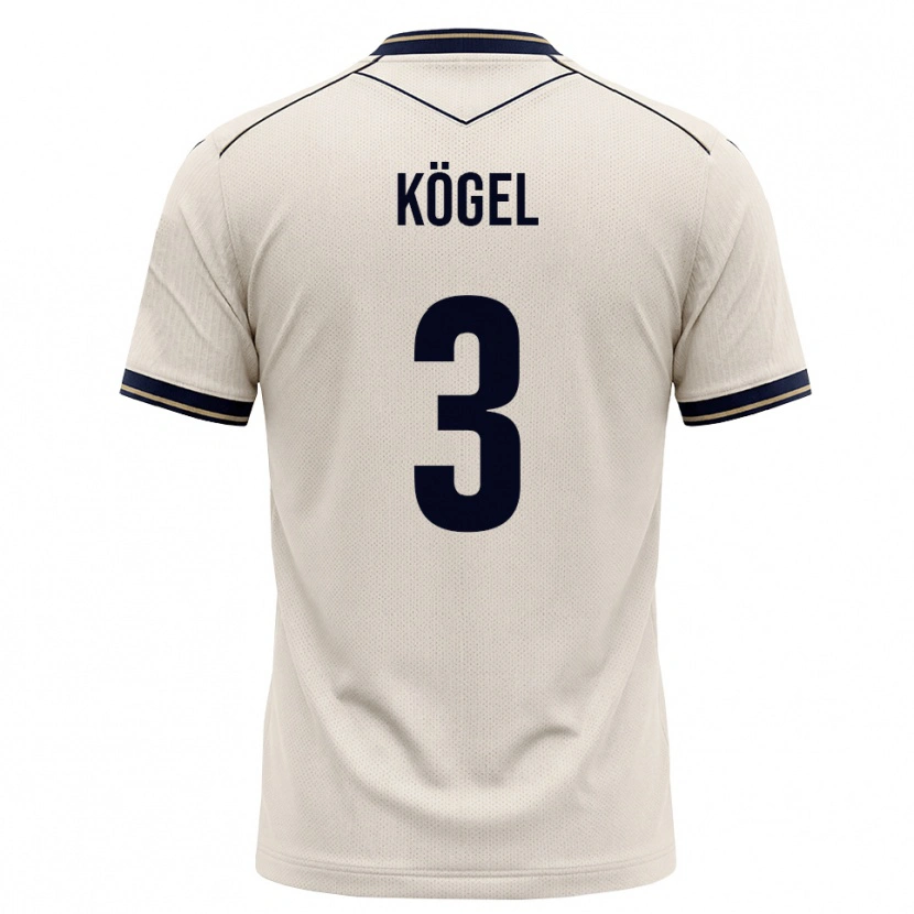 Danxen Mujer Camiseta Elias Kögel #3 Blanco Roto Azul Tinta 2ª Equipación 2026/27 La Camisa