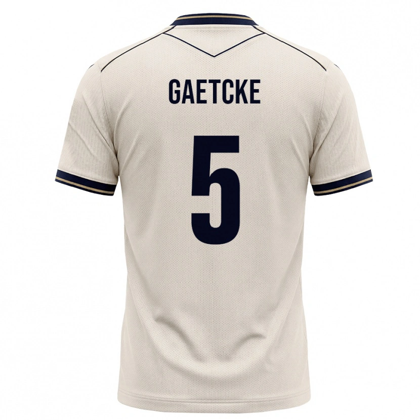 Danxen Mujer Camiseta Magnus Gaetcke #5 Blanco Roto Azul Tinta 2ª Equipación 2026/27 La Camisa