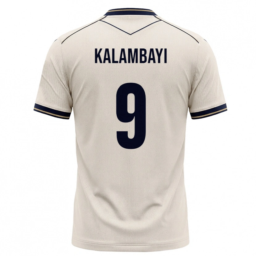 Danxen Mujer Camiseta Simon Kalambayi #9 Blanco Roto Azul Tinta 2ª Equipación 2026/27 La Camisa
