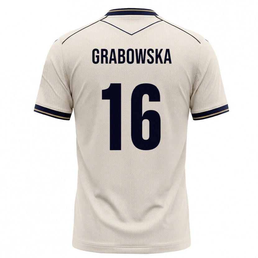 Danxen Mujer Camiseta Dominika Grabowska #16 Blanco Roto Azul Tinta 2ª Equipación 2026/27 La Camisa