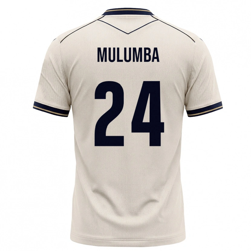 Danxen Mujer Camiseta David Mulumba #24 Blanco Roto Azul Tinta 2ª Equipación 2026/27 La Camisa