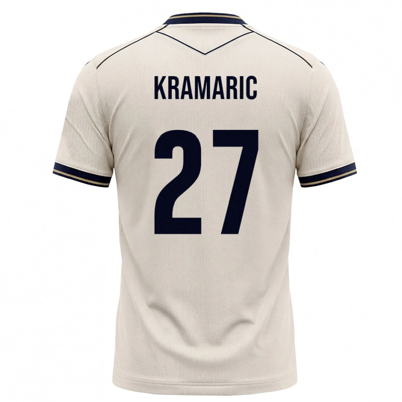 Danxen Mujer Camiseta Andrej Kramaric #27 Blanco Roto Azul Tinta 2ª Equipación 2026/27 La Camisa