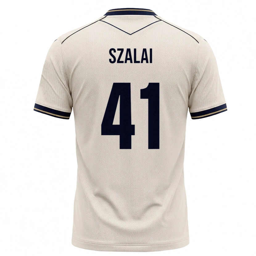 Danxen Mujer Camiseta Attila Szalai #41 Blanco Roto Azul Tinta 2ª Equipación 2026/27 La Camisa