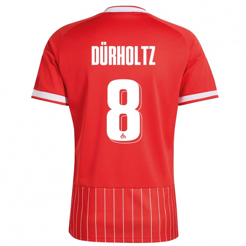 Danxen Mujer Camiseta Luca Dürholtz #8 Verde Rojo Blanco 2ª Equipación 2026/27 La Camisa