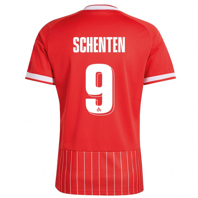Danxen Mujer Camiseta Fynn Schenten #9 Verde Rojo Blanco 2ª Equipación 2026/27 La Camisa