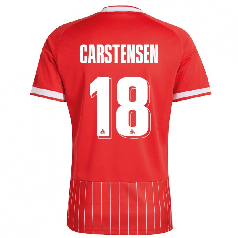 Danxen Mujer Camiseta Rasmus Carstensen #18 Verde Rojo Blanco 2ª Equipación 2026/27 La Camisa