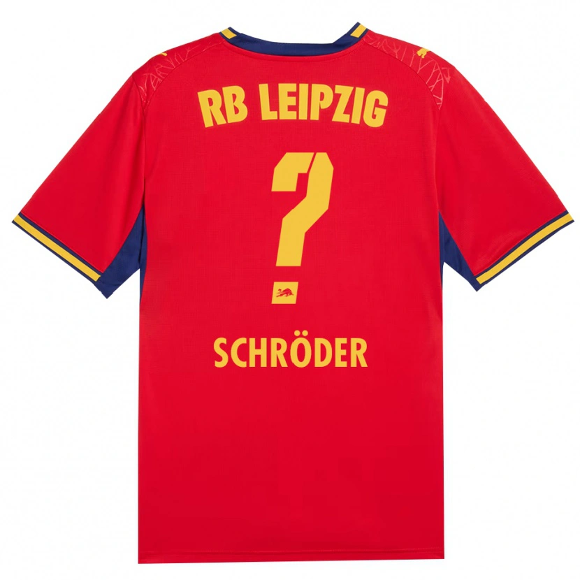 Danxen Mujer Camiseta Levin Schröder #0 Azul Real Rojo Amarillo 2ª Equipación 2026/27 La Camisa