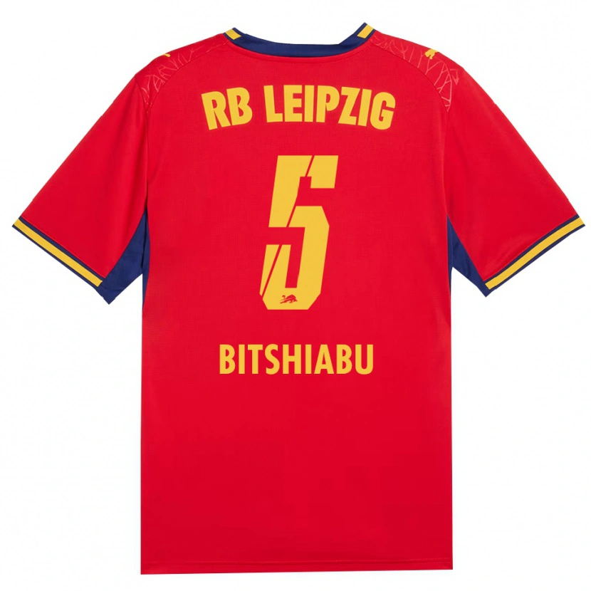 Danxen Mujer Camiseta El Chadaille Bitshiabu #5 Azul Real Rojo Amarillo 2ª Equipación 2026/27 La Camisa