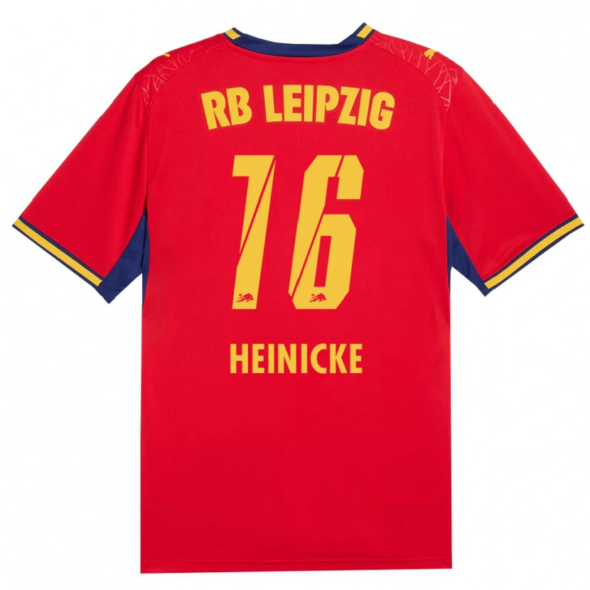Danxen Mujer Camiseta Niklas Heinicke #16 Azul Real Rojo Amarillo 2ª Equipación 2026/27 La Camisa