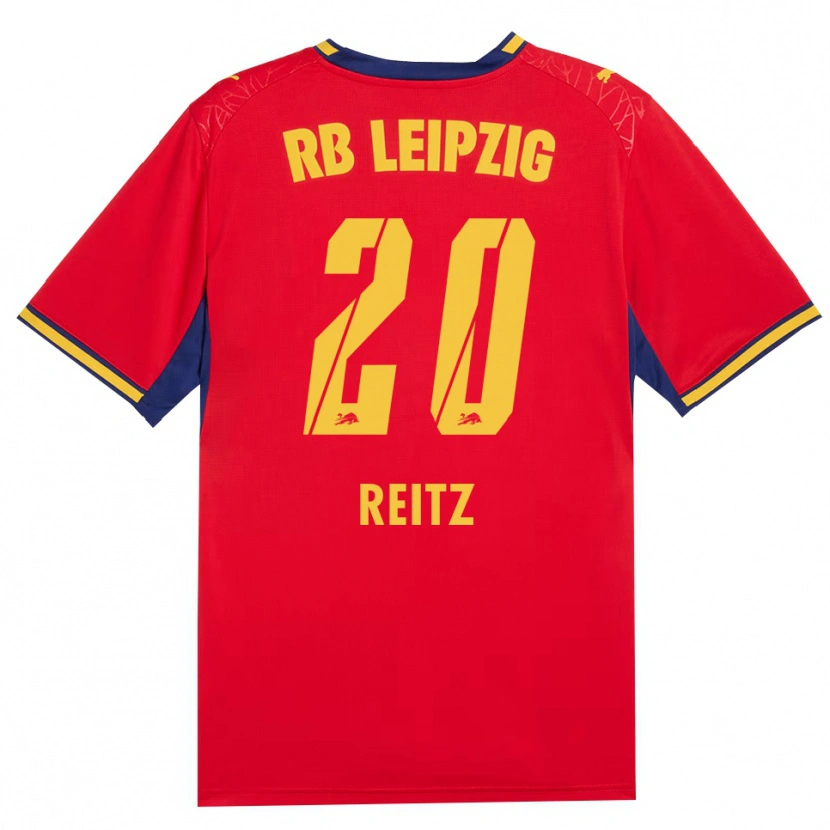 Danxen Mujer Camiseta Rocco Reitz #20 Azul Real Rojo Amarillo 2ª Equipación 2026/27 La Camisa