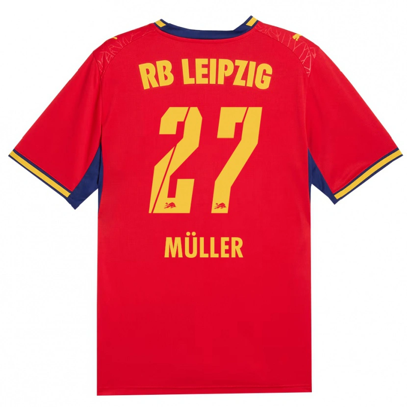 Danxen Mujer Camiseta Marlene Müller #27 Azul Real Rojo Amarillo 2ª Equipación 2026/27 La Camisa