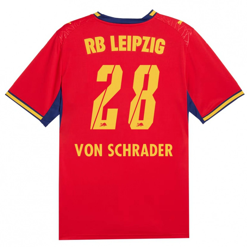 Danxen Mujer Camiseta Lina Von Schrader #28 Azul Real Rojo Amarillo 2ª Equipación 2026/27 La Camisa