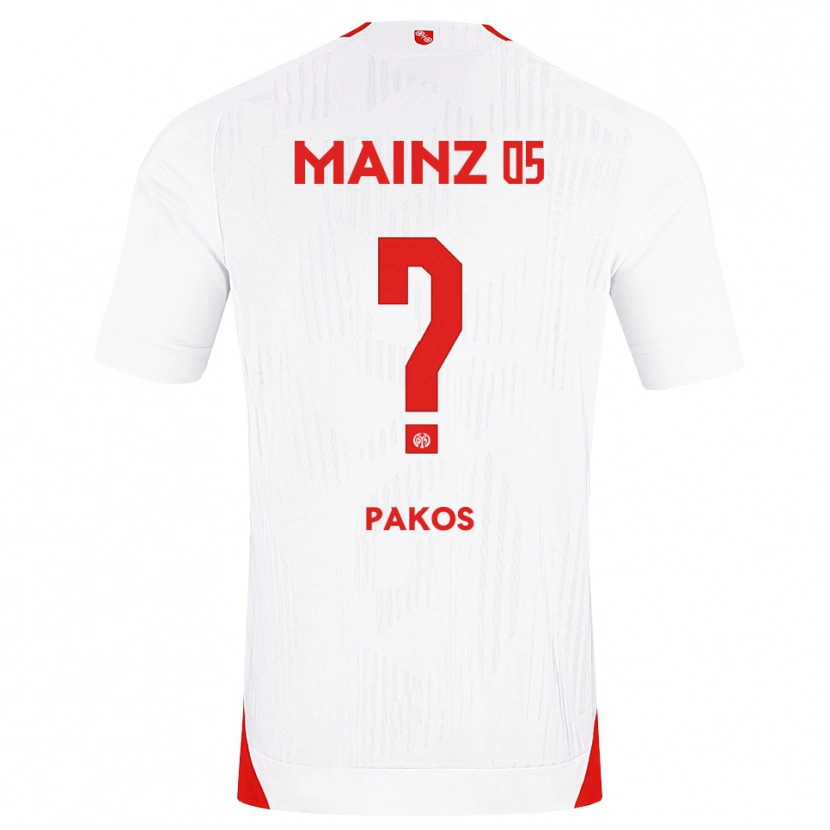 Danxen Mujer Camiseta Georgios Pakos #0 Blanco Rojo Amarillo 2ª Equipación 2026/27 La Camisa