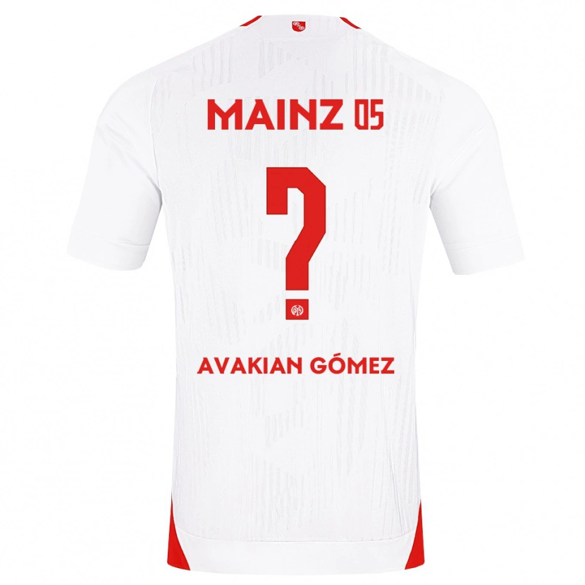 Danxen Mujer Camiseta Román Avakian Gómez #0 Blanco Rojo Amarillo 2ª Equipación 2026/27 La Camisa