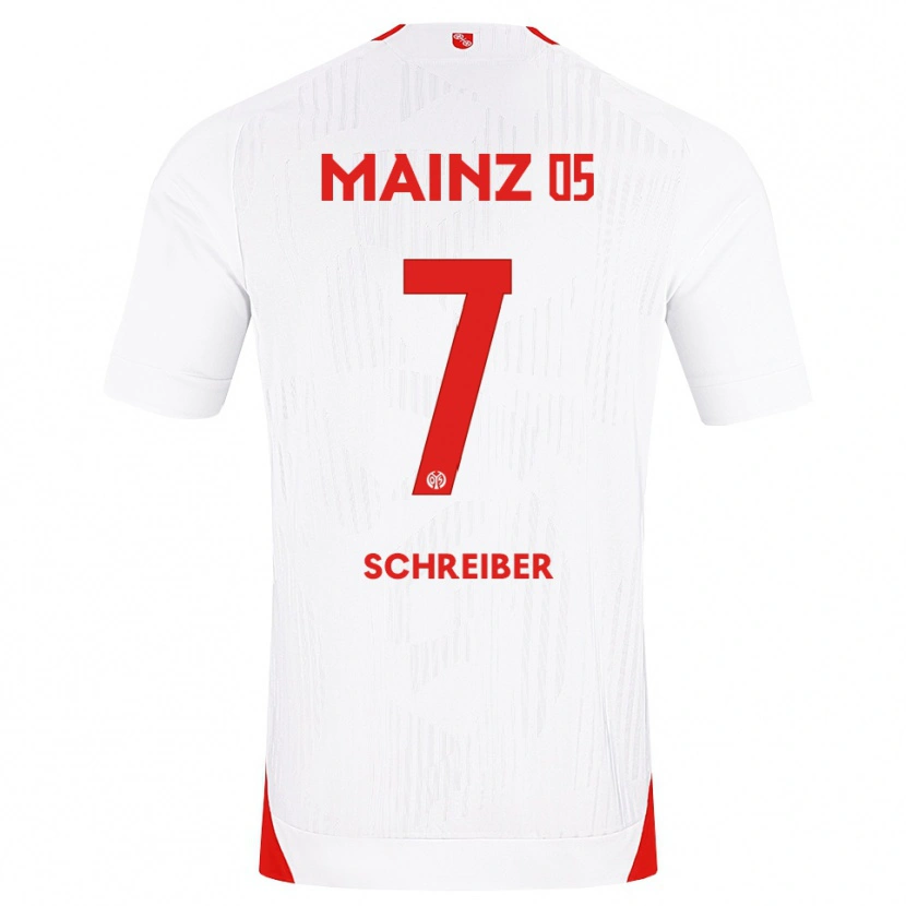 Danxen Mujer Camiseta Max Schreiber #7 Blanco Rojo Amarillo 2ª Equipación 2026/27 La Camisa